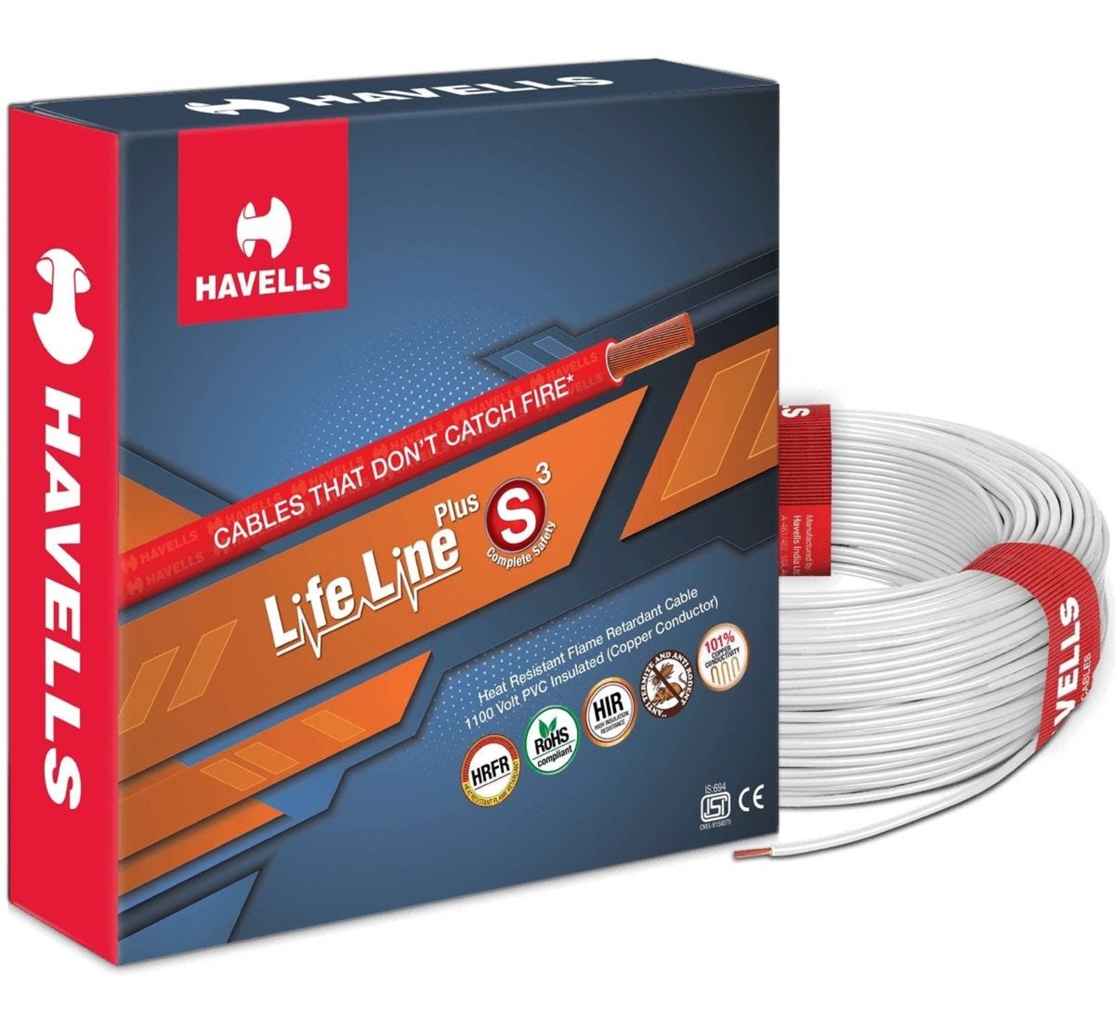 1mm Havells Lifeline Wire 90mtr