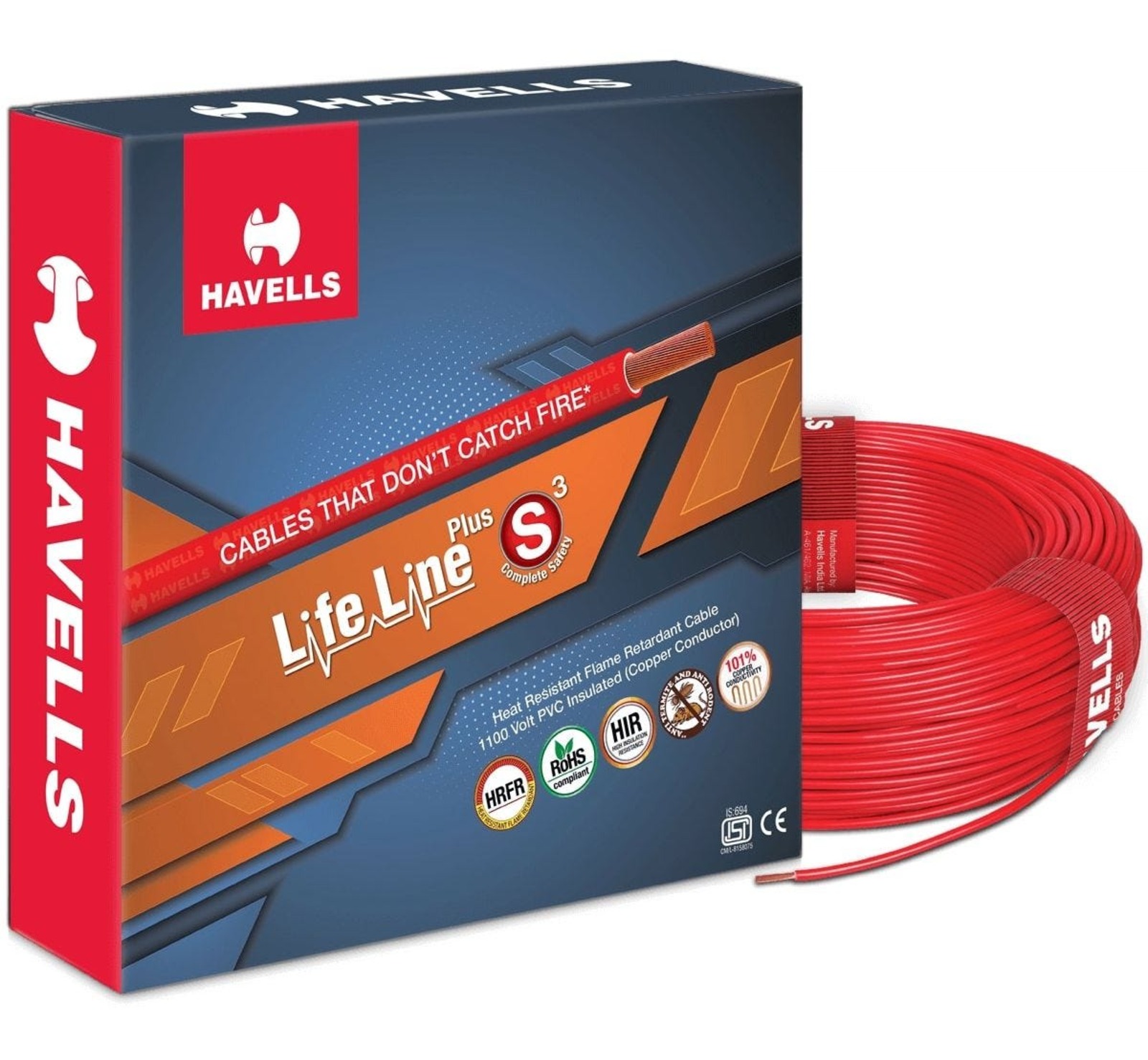 1.5mm Havells Lifeline Wire 90m