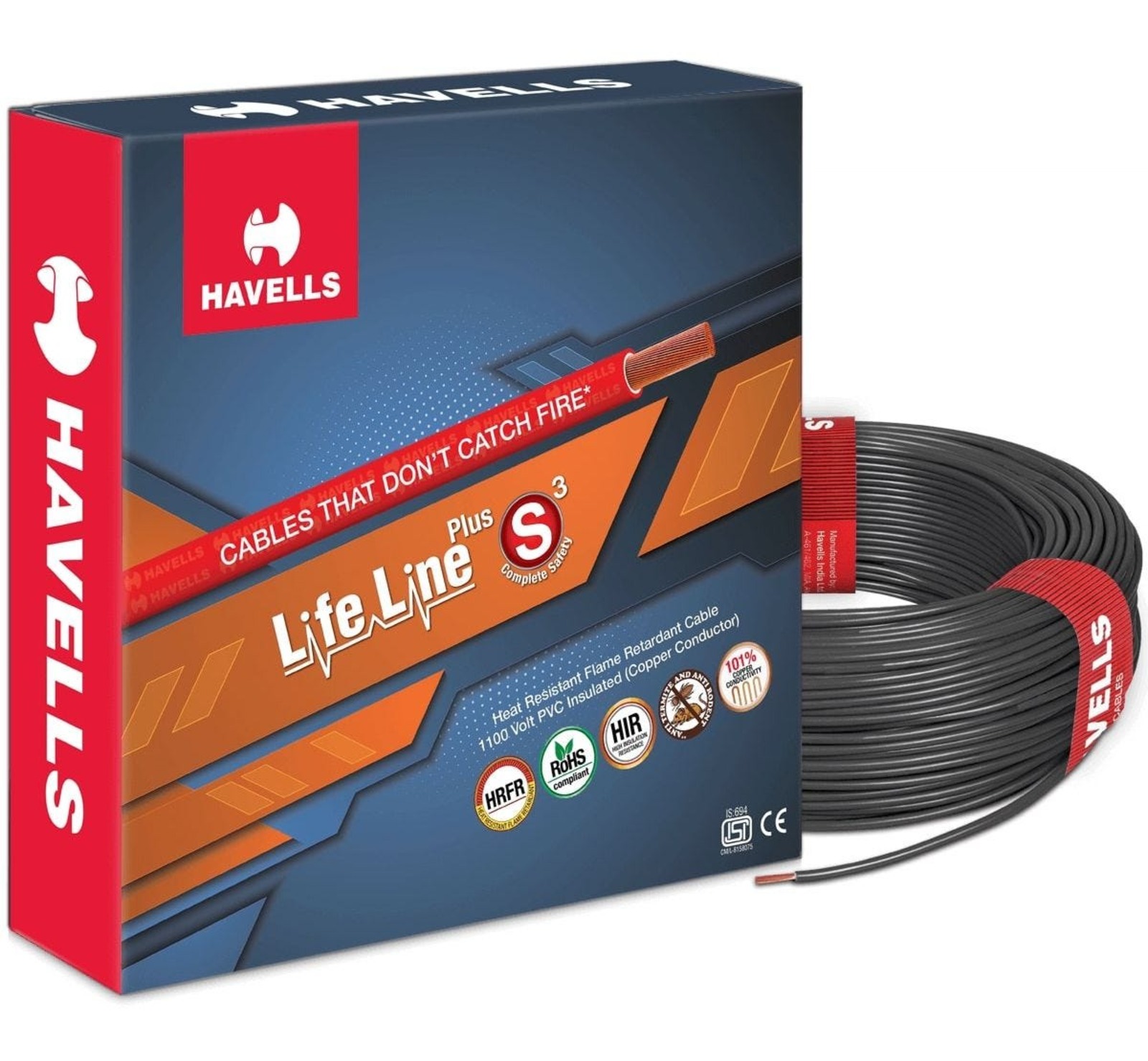 4mm Havells Lifeline Wire 90m